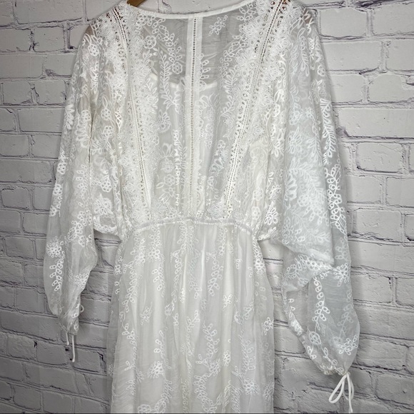 Endless Rose White Lace Embroidered Midi Dress - Picture 9 of 10